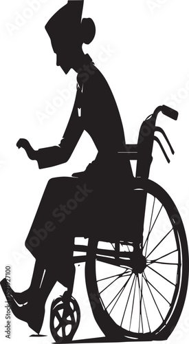 Woman in Wheelchair Silhouette