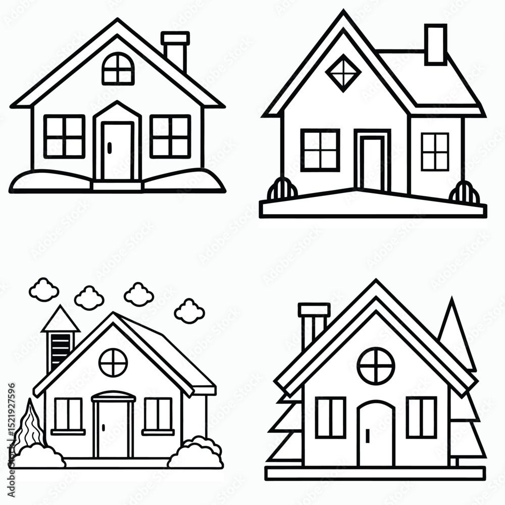 Fototapeta premium house icons set