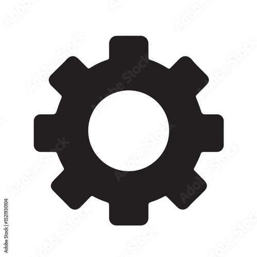 Cogwheel Icon Simple Gear Illustration for Settings, Options, and Mechanisms