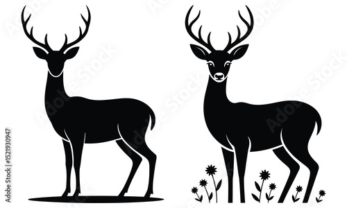 deer silhouette vector