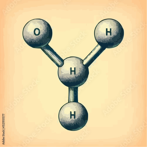 artistic image of atoms forming molecules created digitally 9