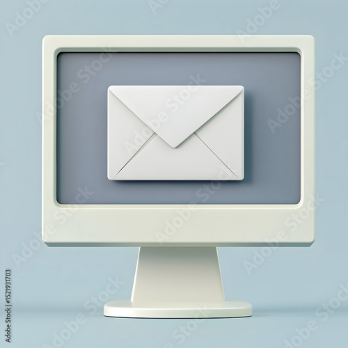 email icon on a computer monitor 