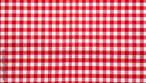 Red picnic cloth pattern wallpaper background.Kitchen menu backdrop. Retro fabric surface transparent.
