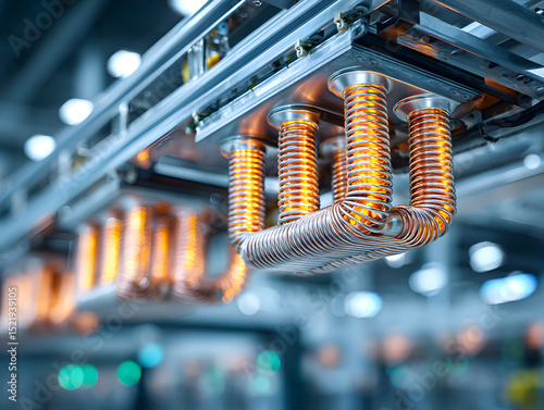 Evaporator coils being robotically brazed 