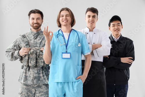 Group of young men in unifo...