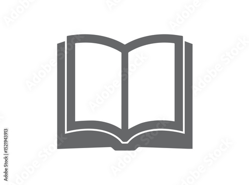 Open book vector icon in flat solid style. Ideal for education, school, reading, learning, and digital designs. Perfect for web, apps, or print materials.

