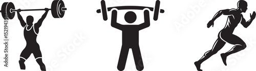 Strength & Speed Silhouettes for Gym Posters, Fitness Websites, Sports Branding, Social Ads, Workout Apparel
