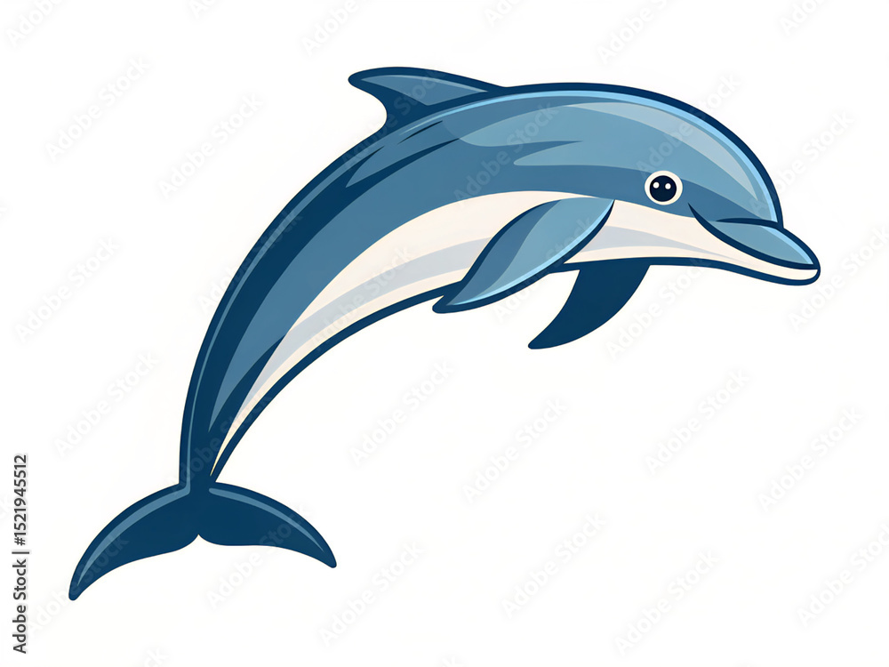 Obraz premium dolphin isolated on white background. dolphin, sea, fish, vector, animal, illustration, ocean, water, cartoon, shark, mammal, dolphins, silhouette, nature, swimming, marine, art, animals, life, wave, 