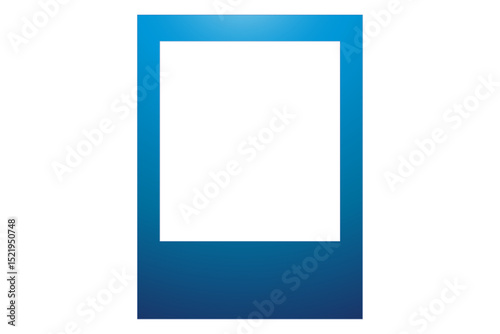 Polaroid card blank on white background
