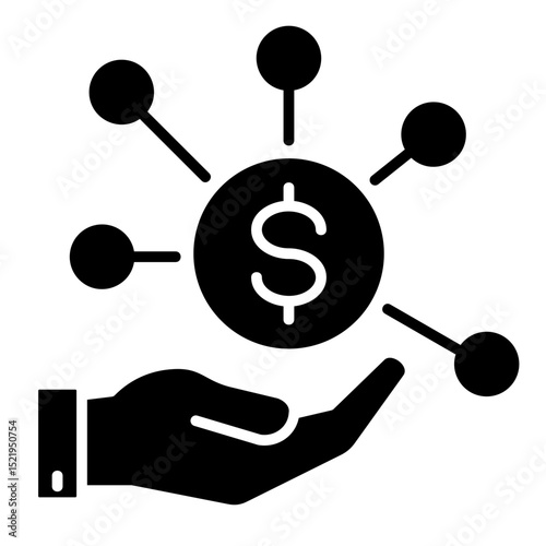 Revenue Stream  Icon Element For Design	