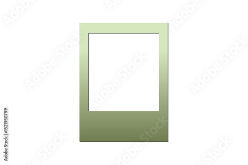 Polaroid card blank on white background
