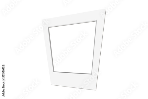 Polaroid card blank on white background
