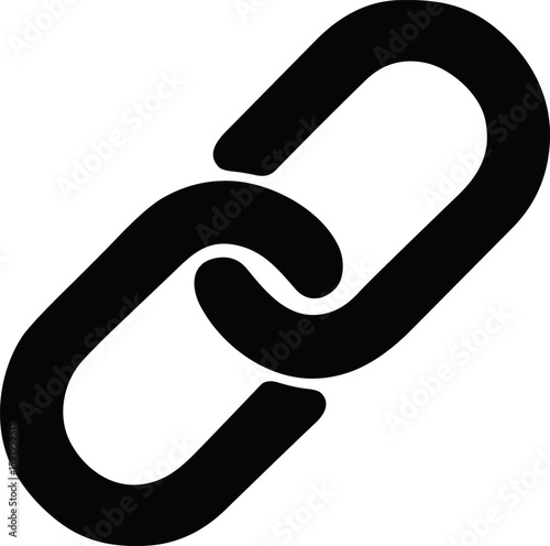 Two interlocking chain links forming strong connection