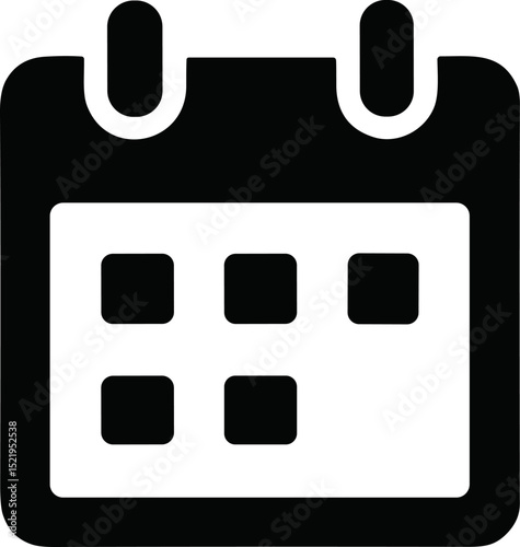 Calendar icon showing days of the month for scheduling and planning