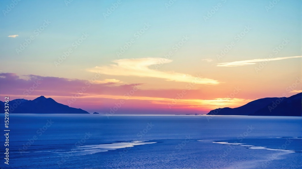Fototapeta premium sunset over the sea