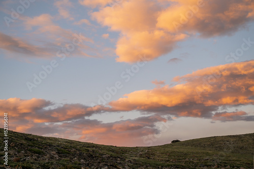 Ridge Of Tundra Along Trail Ridge Road At Sunset In Rocky Mountain
