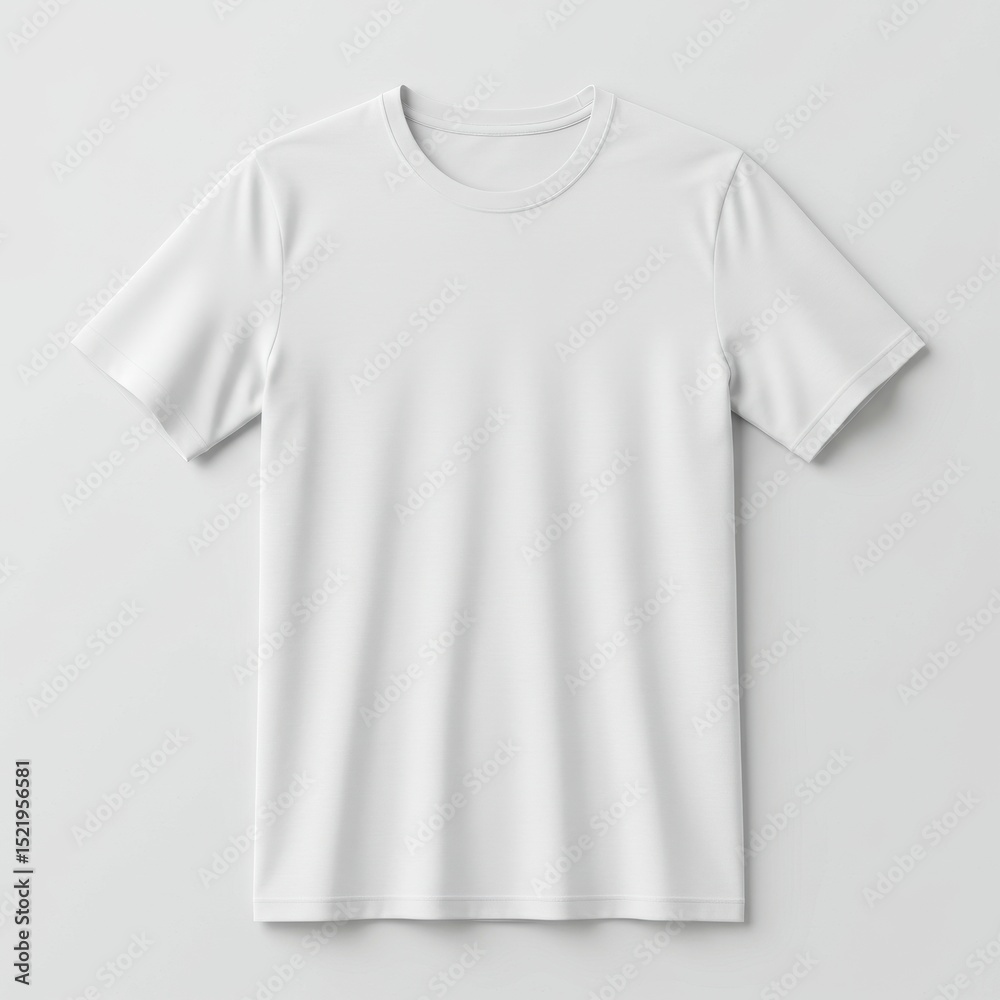 Plain white t-shirt isolated on white background for fashion, design mockups, and apparel presentations. Plain white t-shirt isolated on white background for fashion, design mockups, and apparel presentations.