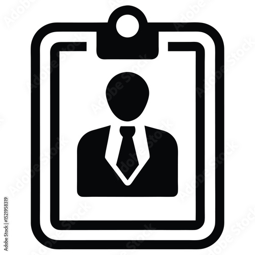 salesperson element isolated clipboard on white background