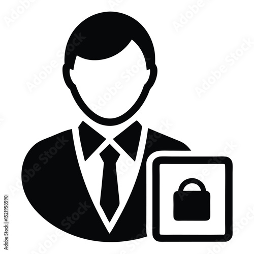 salesperson element isolated digital signature on white background