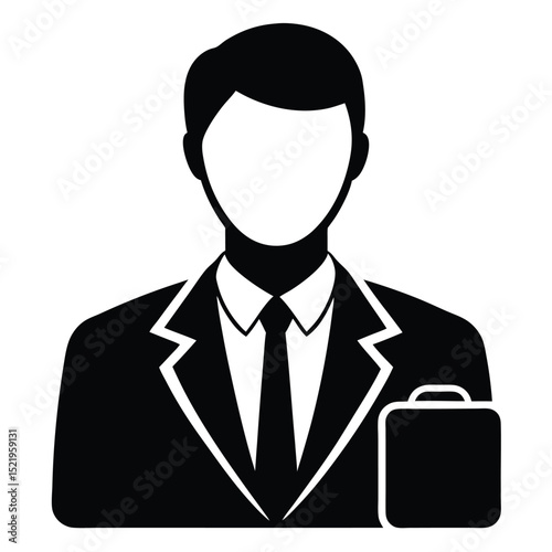 salesperson element isolated marketing material on white background