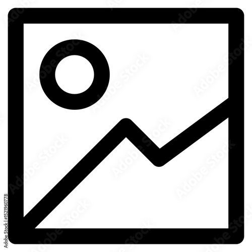 simple minimalist outline icon representing digital marketing tools and strategy for modern web and media platforms