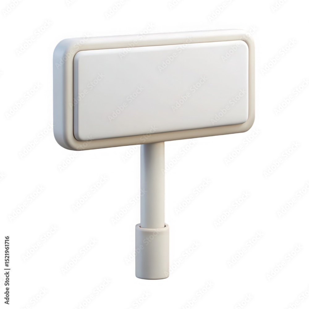 Fototapeta premium Blank white signpost isolated on transparent background