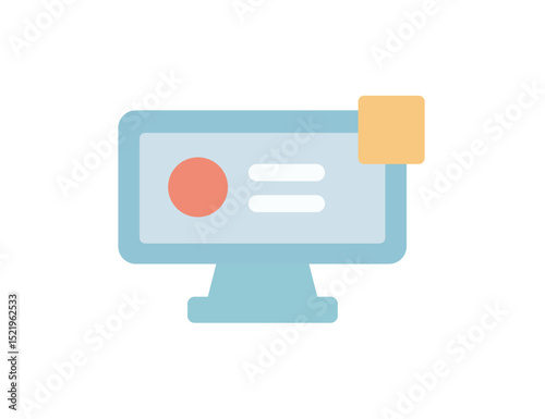 Modern eLearning vector illustration showing  Perfect for online education, video tutorials, digital training, webinars, and back-to-school graphics.