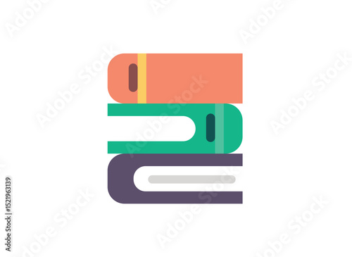 Modern vector book icon . Flat, minimal design ideal for education, reading, knowledge, digital interfaces, school branding, libraries, and academic logo concepts.


