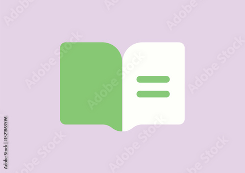 Modern vector book icon . Flat, minimal design ideal for education, reading, knowledge, digital interfaces, school branding, libraries, and academic logo concepts.

