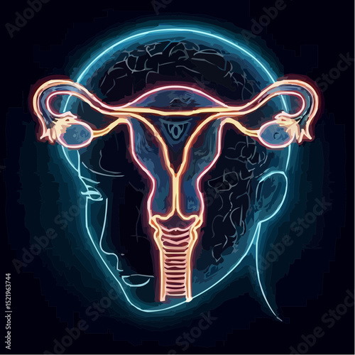 digital artistic illustration of the uterus 82