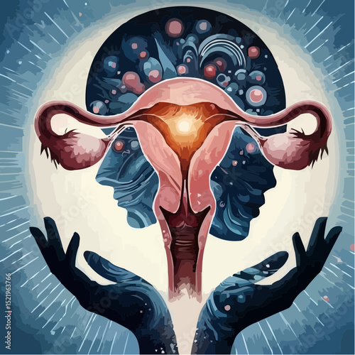 digital artistic illustration of the uterus 77