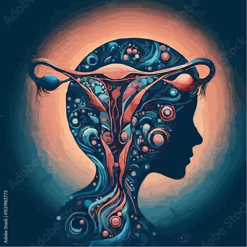 digital artistic illustration of the uterus 76