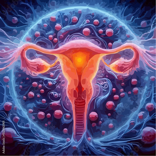 digital artistic illustration of the uterus 51