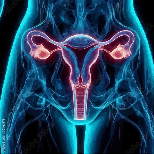 digital artistic illustration of the uterus 40