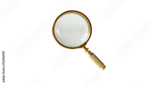  Flat Minimal Magnifying Glass with Graph Icon on White Background