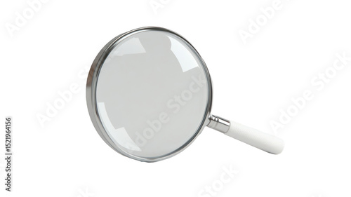  Flat Minimal Magnifying Glass with Graph Icon on White Background
