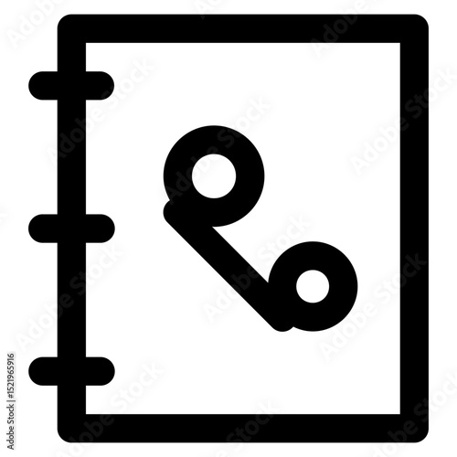 Phonebook Icon - Digital Marketing Outline Icon with Clean Minimalist Lines