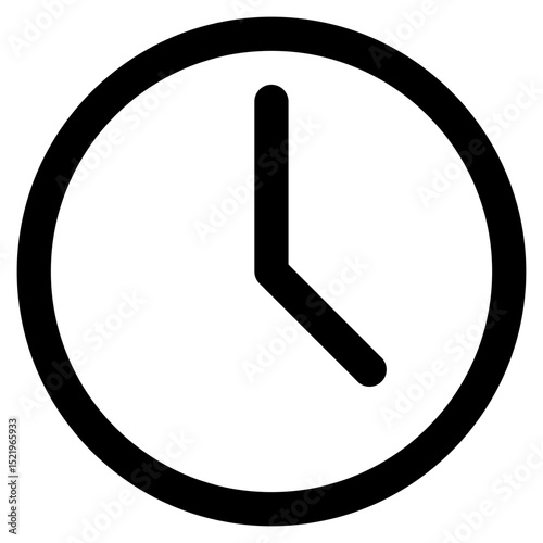 TIme Icon - Digital Marketing Outline Icon with Clean Minimalist Lines