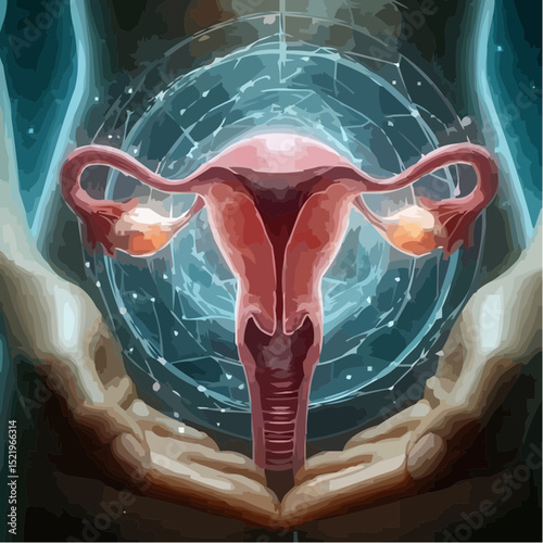 digital artistic illustration of the uterus 24