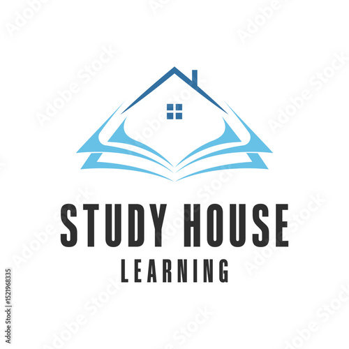 study house learning logo design concept idea