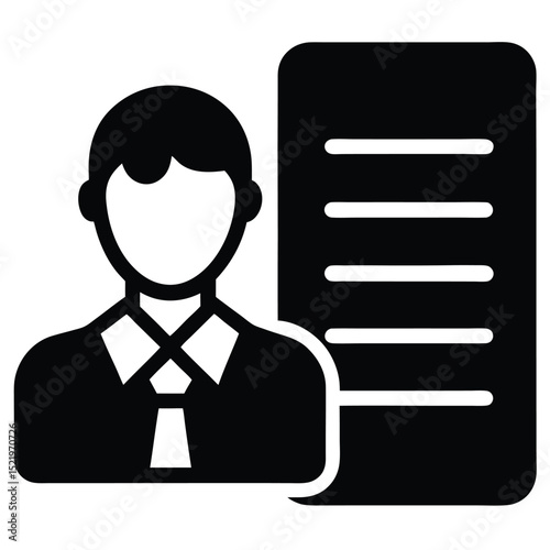 receptionist element isolated contact list on white background