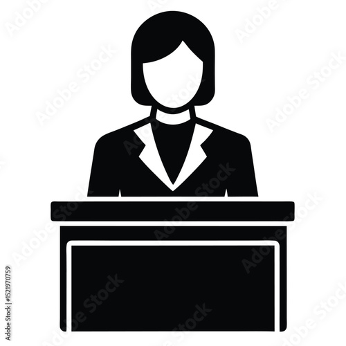 receptionist element isolated contact form on white background
