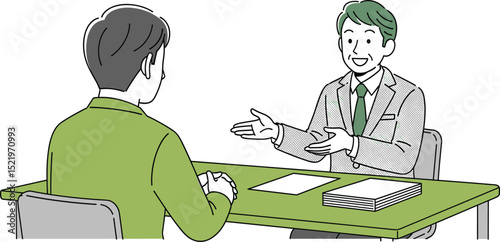 営業をする男性ビジネスシーン