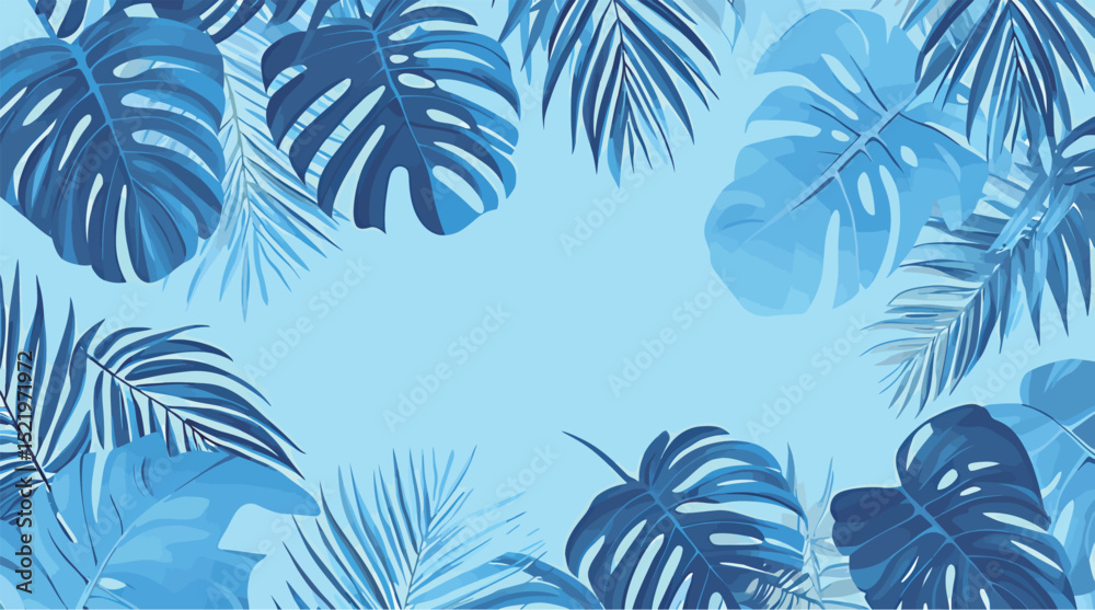 Tropical blue leaves creating a serene background. Tropical blue leaves creating a serene background.