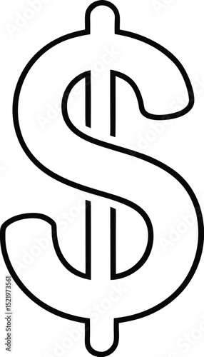 Dollar Sign Outline Icon