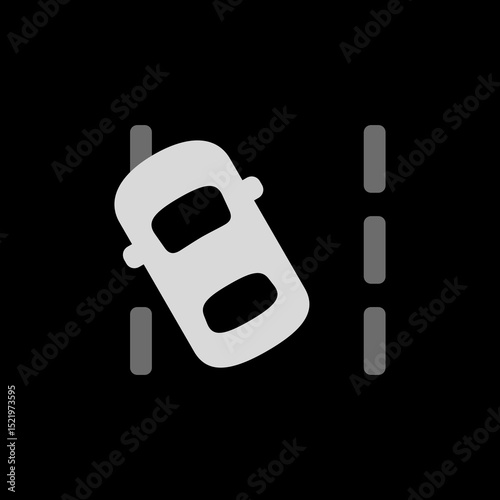 Filled Car Lane Departure Left
