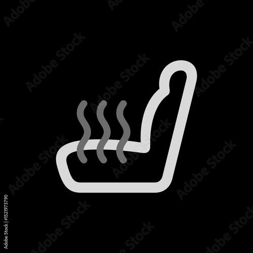 Car Seat Left Heated Outline