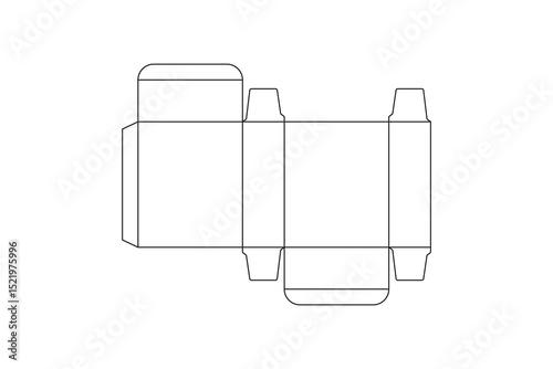 Customizable Packaging Design  Box Template for Product Packaging, card box die line