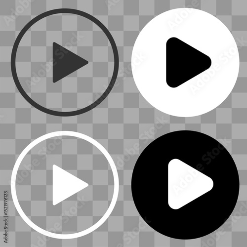 Vector illustration play icon set