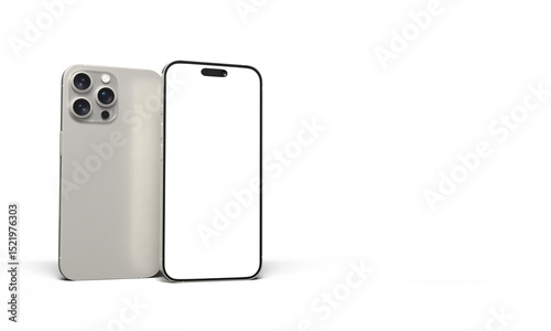 Mobile smartphone phone white color mockup empty blank touchscreen device display tablet front back sideview object telephone mockup cellphone technology online gadget mobile smartphone business 